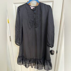 Victoria's Secret Black Night Gown, Ruffle Accent, Size M